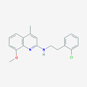 molecular formula C19H19ClN2O B3869114 N-[2-(2-chlorophenyl)ethyl]-8-methoxy-4-methyl-2-quinolinamine 
