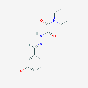 molecular formula C14H19N3O3 B3869120 N,N-diethyl-2-[(2E)-2-(3-methoxybenzylidene)hydrazinyl]-2-oxoacetamide 