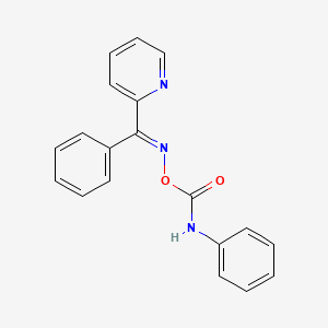 molecular formula C19H15N3O2 B3869161 phenyl(2-pyridinyl)methanone O-(anilinocarbonyl)oxime 