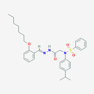 molecular formula C31H39N3O4S B386918 N-(2-{2-[2-(heptyloxy)benzylidene]hydrazino}-2-oxoethyl)-N-(4-isopropylphenyl)benzenesulfonamide 