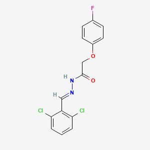 molecular formula C15H11Cl2FN2O2 B3869191 N-[(E)-(2,6-dichlorophenyl)methylideneamino]-2-(4-fluorophenoxy)acetamide 