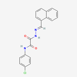 molecular formula C19H14ClN3O2 B3869197 N-(4-chlorophenyl)-2-[(2E)-2-(naphthalen-1-ylmethylidene)hydrazinyl]-2-oxoacetamide 
