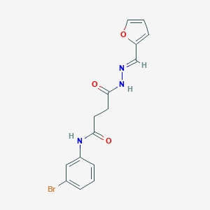 molecular formula C15H14BrN3O3 B386923 N-(3-bromophenyl)-4-[(2E)-2-(furan-2-ylmethylidene)hydrazinyl]-4-oxobutanamide 
