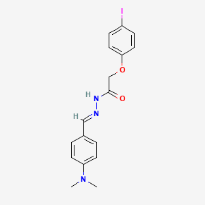 molecular formula C17H18IN3O2 B3869236 N-[(E)-[4-(dimethylamino)phenyl]methylideneamino]-2-(4-iodophenoxy)acetamide 