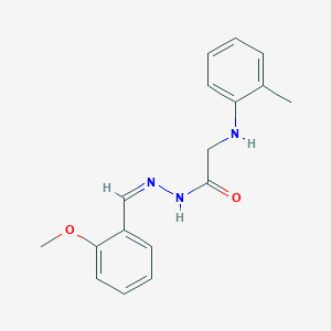 molecular formula C17H19N3O2 B3869290 N-[(Z)-(2-methoxyphenyl)methylideneamino]-2-(2-methylanilino)acetamide 