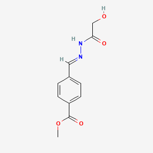 molecular formula C11H12N2O4 B3869298 methyl 4-[(E)-[(2-hydroxyacetyl)hydrazinylidene]methyl]benzoate 