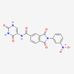 molecular formula C19H11N5O7 B3869301 N-(2,4-dioxo-1,2,3,4-tetrahydropyrimidin-5-yl)-2-(3-nitrophenyl)-1,3-dioxo-2,3-dihydro-1H-isoindole-5-carboxamide 