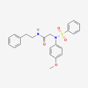 molecular formula C23H24N2O4S B3869308 N~2~-(4-methoxyphenyl)-N~1~-(2-phenylethyl)-N~2~-(phenylsulfonyl)glycinamide 