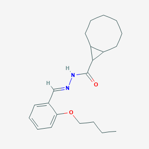 molecular formula C21H30N2O2 B386935 N'-[(E)-(2-butoxyphenyl)methylidene]bicyclo[6.1.0]nonane-9-carbohydrazide 