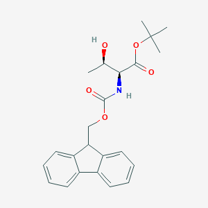 molecular formula C23H27NO5 B038694 Nalpha-[(9H-Fluoren-9-ylmethoxy)carbonyl]-L-threonine tert-Butyl Ester CAS No. 120791-76-6