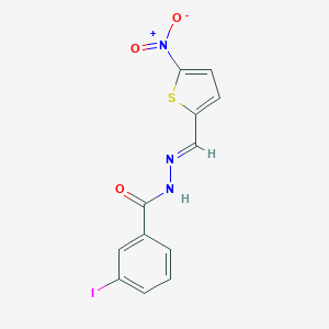 molecular formula C12H8IN3O3S B386946 N'-({5-nitro-2-thienyl}methylene)-3-iodobenzohydrazide 