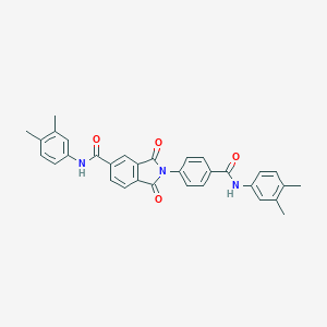 molecular formula C32H27N3O4 B386949 N-(3,4-dimethylphenyl)-2-{4-[(3,4-dimethylphenyl)carbamoyl]phenyl}-1,3-dioxo-2,3-dihydro-1H-isoindole-5-carboxamide 