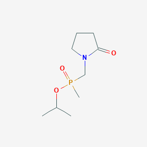 molecular formula C9H18NO3P B3869626 Propan-2-YL methyl[(2-oxopyrrolidin-1-YL)methyl]phosphinate 