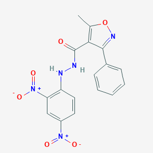 molecular formula C17H13N5O6 B386967 N'-{2,4-dinitrophenyl}-5-methyl-3-phenyl-4-isoxazolecarbohydrazide 