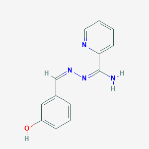 molecular formula C13H12N4O B3869807 N'-[(Z)-(3-hydroxyphenyl)methylideneamino]pyridine-2-carboximidamide 