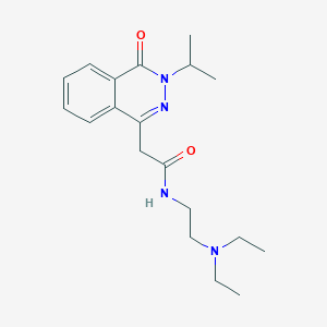 molecular formula C19H28N4O2 B3869874 N-[2-(diethylamino)ethyl]-2-[4-oxo-3-(propan-2-yl)-3,4-dihydrophthalazin-1-yl]acetamide 
