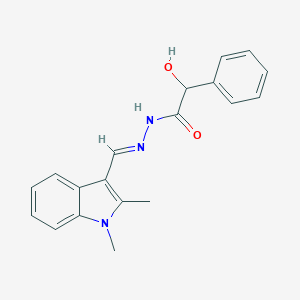 molecular formula C19H19N3O2 B386988 N'-[(E)-(1,2-dimethyl-1H-indol-3-yl)methylidene]-2-hydroxy-2-phenylacetohydrazide CAS No. 328910-23-2