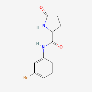 molecular formula C11H11BrN2O2 B3869919 N-(3-bromophenyl)-5-oxopyrrolidine-2-carboxamide 
