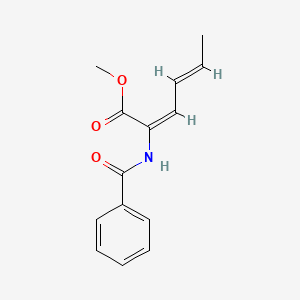 molecular formula C14H15NO3 B3869974 methyl (2E,4E)-2-benzamidohexa-2,4-dienoate 