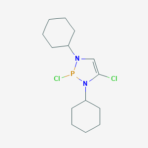 molecular formula C14H25Cl2N2P B038701 1,3,2-Diazaphosphol-4-ene, 2,4-dichloro-1,3-dicyclohexyl- CAS No. 115072-85-0