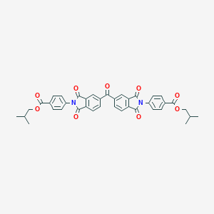 molecular formula C39H32N2O9 B387040 2-METHYLPROPYL 4-[5-(2-{4-[(2-METHYLPROPOXY)CARBONYL]PHENYL}-1,3-DIOXO-2,3-DIHYDRO-1H-ISOINDOLE-5-CARBONYL)-1,3-DIOXO-2,3-DIHYDRO-1H-ISOINDOL-2-YL]BENZOATE 