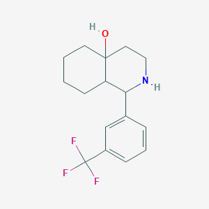 molecular formula C16H20F3NO B3870403 1-[3-(trifluoromethyl)phenyl]-2,3,4,5,6,7,8,8a-octahydro-1H-isoquinolin-4a-ol 