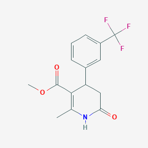 molecular formula C15H14F3NO3 B3870415 methyl 6-methyl-2-oxo-4-[3-(trifluoromethyl)phenyl]-3,4-dihydro-1H-pyridine-5-carboxylate 