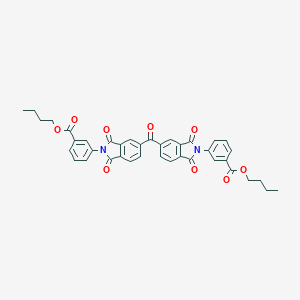 molecular formula C39H32N2O9 B387047 BUTYL 3-(5-{2-[3-(BUTOXYCARBONYL)PHENYL]-1,3-DIOXO-2,3-DIHYDRO-1H-ISOINDOLE-5-CARBONYL}-1,3-DIOXO-2,3-DIHYDRO-1H-ISOINDOL-2-YL)BENZOATE 