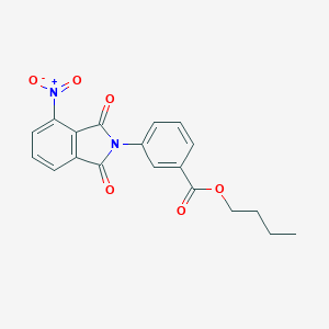 molecular formula C19H16N2O6 B387050 BUTYL 3-(4-NITRO-1,3-DIOXO-2,3-DIHYDRO-1H-ISOINDOL-2-YL)BENZOATE 