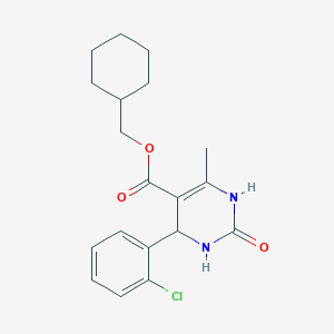 molecular formula C19H23ClN2O3 B3870618 Cyclohexylmethyl 4-(2-chlorophenyl)-6-methyl-2-oxo-1,2,3,4-tetrahydropyrimidine-5-carboxylate 