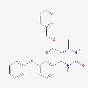 molecular formula C25H22N2O4 B3870656 Benzyl 6-methyl-2-oxo-4-(3-phenoxyphenyl)-1,2,3,4-tetrahydropyrimidine-5-carboxylate 