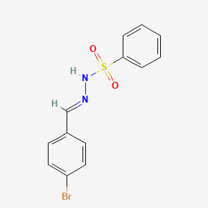 molecular formula C13H11BrN2O2S B3870668 N'-[(E)-(4-bromophenyl)methylidene]benzenesulfonohydrazide 