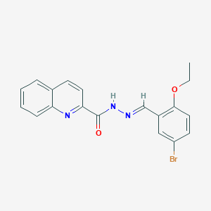 molecular formula C19H16BrN3O2 B387068 N'-[(E)-(5-bromo-2-ethoxyphenyl)methylidene]quinoline-2-carbohydrazide 
