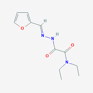molecular formula C11H15N3O3 B3870705 N,N-diethyl-2-[(2E)-2-(furan-2-ylmethylidene)hydrazinyl]-2-oxoacetamide 