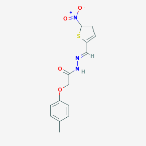molecular formula C14H13N3O4S B387080 N'-({5-nitro-2-thienyl}methylene)-2-(4-methylphenoxy)acetohydrazide 