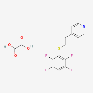 molecular formula C15H11F4NO4S B3870820 oxalic acid;4-[2-(2,3,5,6-tetrafluorophenyl)sulfanylethyl]pyridine 
