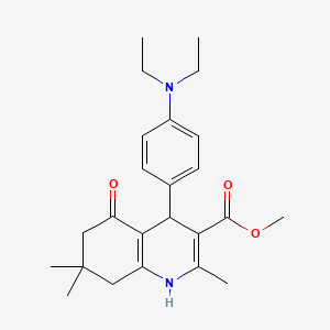 molecular formula C24H32N2O3 B3870888 Methyl 4-[4-(diethylamino)phenyl]-2,7,7-trimethyl-5-oxo-1,4,5,6,7,8-hexahydroquinoline-3-carboxylate 