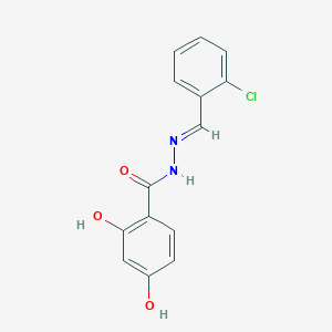 molecular formula C14H11ClN2O3 B387093 N'-(2-chlorobenzylidene)-2,4-dihydroxybenzohydrazide CAS No. 304481-37-6