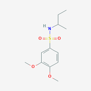 molecular formula C12H19NO4S B3870940 N-(BUTAN-2-YL)-3,4-DIMETHOXYBENZENE-1-SULFONAMIDE 