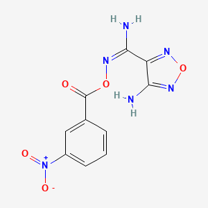 molecular formula C10H8N6O5 B3871015 [(E)-[amino-(4-amino-1,2,5-oxadiazol-3-yl)methylidene]amino] 3-nitrobenzoate 