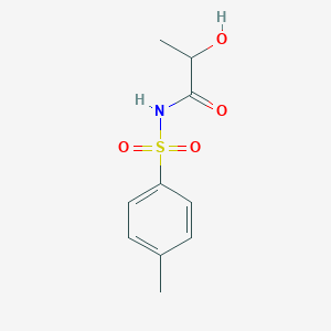 molecular formula C10H13NO4S B3871021 N-(2-Hydroxy-propionyl)-4-methyl-benzenesulfonamide 