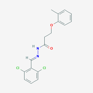 molecular formula C17H16Cl2N2O2 B387108 N-[(E)-(2,6-dichlorophenyl)methylideneamino]-3-(2-methylphenoxy)propanamide 