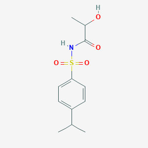 molecular formula C12H17NO4S B3871126 2-hydroxy-N-(4-propan-2-ylphenyl)sulfonylpropanamide 