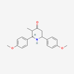 molecular formula C20H23NO3 B3871163 2,6-bis(4-methoxyphenyl)-3-methylpiperidin-4-one CAS No. 138453-07-3