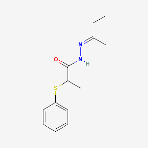 molecular formula C13H18N2OS B3871174 N'-[(2E)-butan-2-ylidene]-2-(phenylsulfanyl)propanehydrazide 
