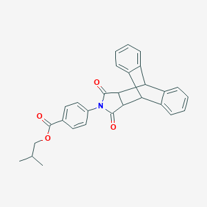 molecular formula C29H25NO4 B387143 Isobutyl 4-(16,18-dioxo-17-azapentacyclo[6.6.5.0~2,7~.0~9,14~.0~15,19~]nonadeca-2,4,6,9,11,13-hexaen-17-yl)benzoate 