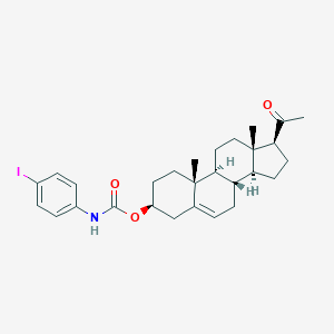 (3beta)-3-((((4-Iodophenyl)amino)carbonyl)oxy)pregn-5-en-20-one