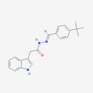 molecular formula C21H23N3O B387151 N'-(4-tert-butylbenzylidene)-2-(1H-indol-3-yl)acetohydrazide 