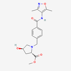 molecular formula C19H23N3O5 B3871766 methyl (2S,4R)-1-(4-{[(3,5-dimethylisoxazol-4-yl)amino]carbonyl}benzyl)-4-hydroxypyrrolidine-2-carboxylate 