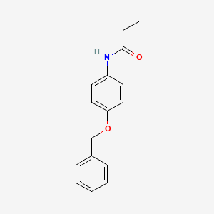 molecular formula C16H17NO2 B3871806 N-(4-phenylmethoxyphenyl)propanamide 
